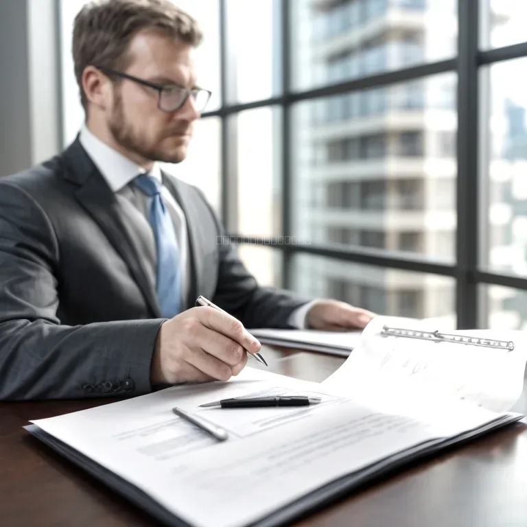 Conveyancer explaining transfer documents to a buyer